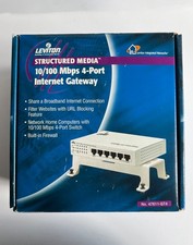 Leviton 10/100 Mbps 4-Port Internet Gateway 47611-GT4 New
