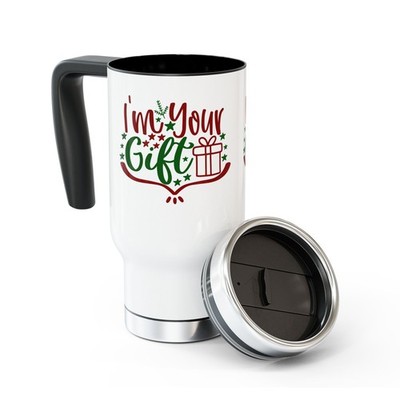 Engaged Christmas Travel Mug, Bridal Shower Gift for Bride