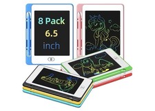 8 Pack LCD Writing Tablet for Kids, 6.5 Inch Colorful Doodle Board
