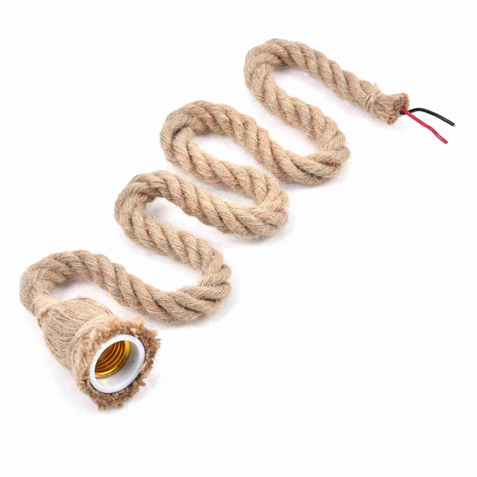 1Pc Hemp Rope Pendant Light Ceiling Lamp Chandelier Industrial Home Decor S