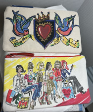 Brighton Makeup Bags Qty 2 Zipper Pouch 2018 Fashionista 2019 Love of Art Canvas