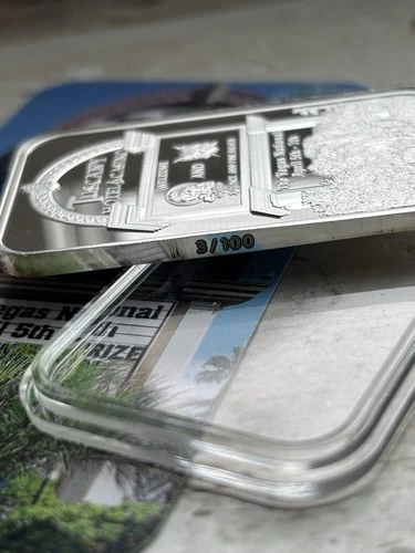 Limited #3/100 1 Oz Silver Proof Art Bar Reckless Metals, All Chips Scrooge COA