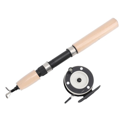 Canna da Pesca Ghiaccio Mulinello Combo 75cm Palo da Pesca Invernale per Padri Figli Marito WT - Foto 11 di 24