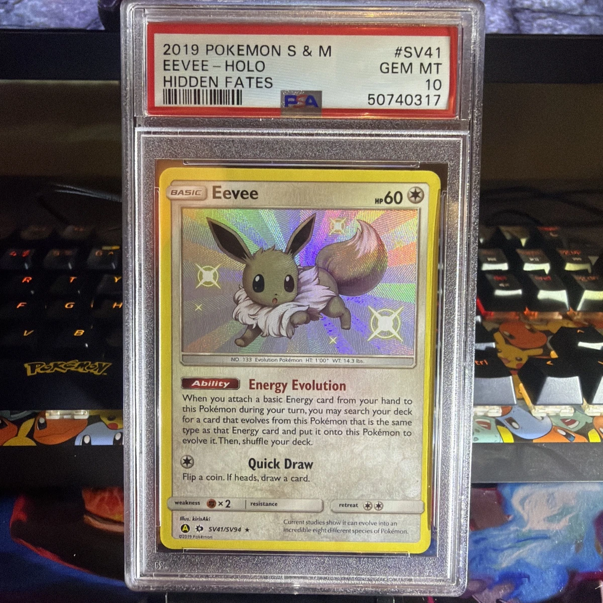 Eevee Pokémon TCG Professional Sports Authenticator (PSA) Grade 10