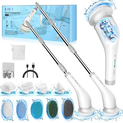 Electric Spin Scrubber, Electric Cleaning Brush - 2 Speeds, SXT-160 Cordless ...