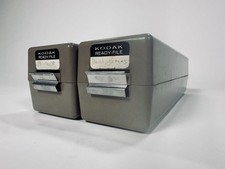  2 KODAK Ready File  35mm Slide Plastic Storage Boxes 9.5 x 2.5  