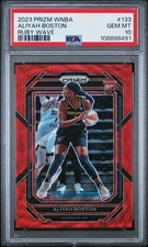 2023 Panini Prizm WNBA #133 Aliyah Boston Rookie Ruby Wave RC PSA 10 LOW POP