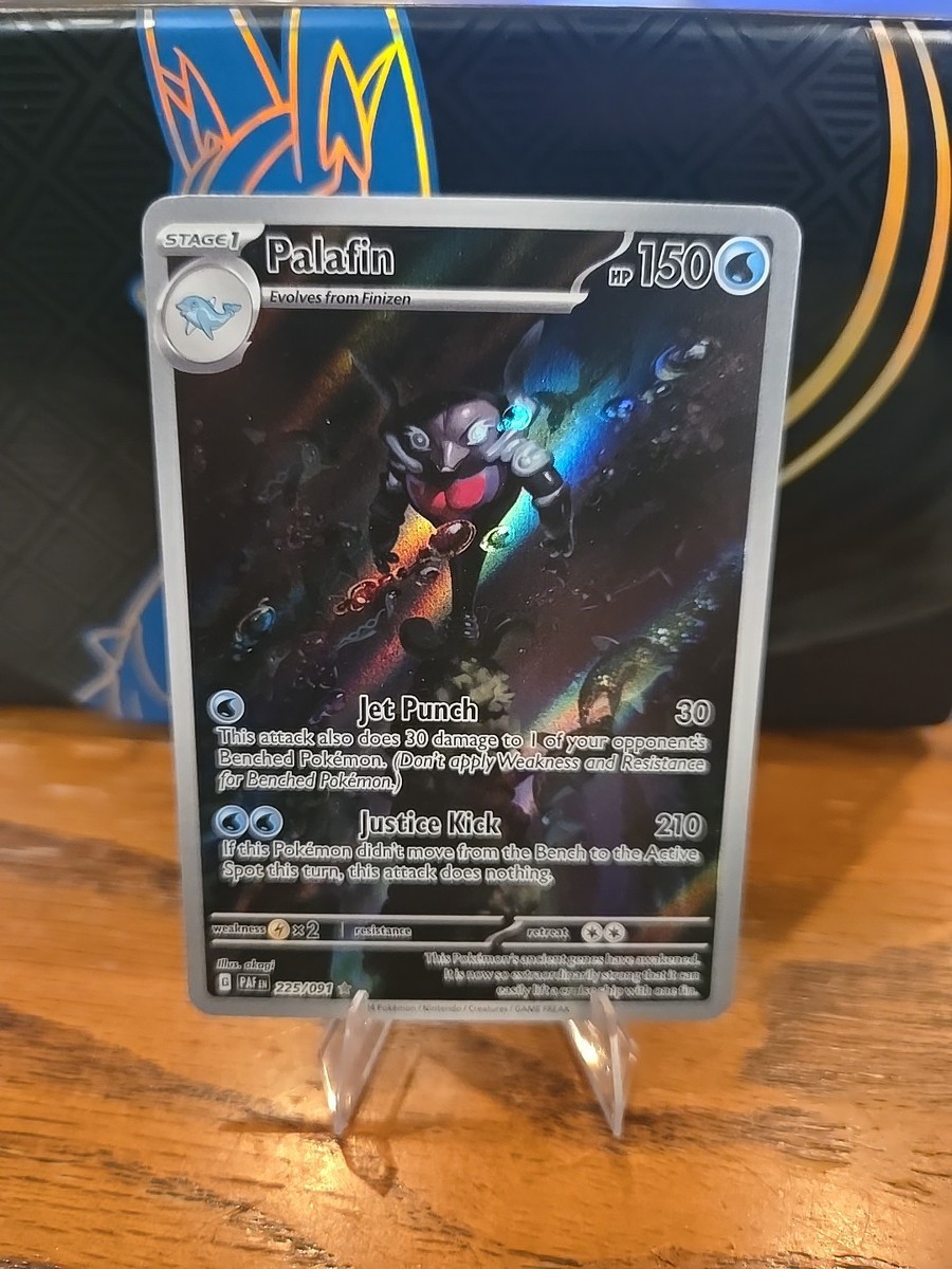 Palafin 225/091 Paldean Fates (PAF) NM Illustration Rare Pokemon Card Palafin 225/091 Paldean Fates (PAF) NM Illustration Rare Pokemon Card