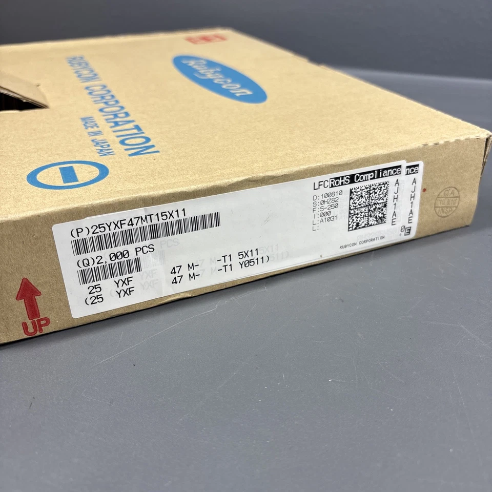 批量 2,000 件 RUBYCON 25 YXF 47M T1 铝电容器 PK — 第 2/4 张图片