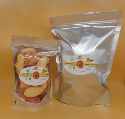 Freeze-Dried Red Peach Slices 3oz 100% Natural No Preservative No Added Sugar