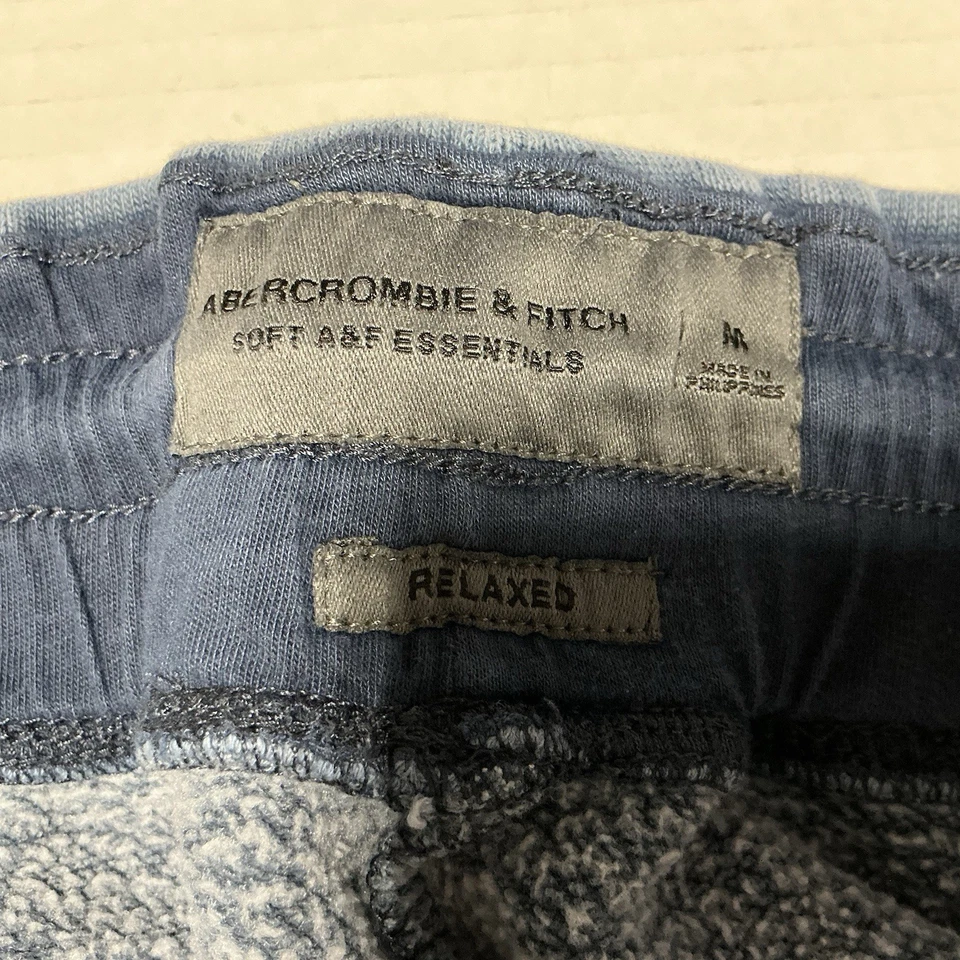 Abercrombie & Fitch Men’s Medium Blue Soft A&F Essentials Fleece Sweatpant - Image 4 of 4
