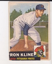 VINTAGE LOW START BID 1953 Topps #175 RON KLINE PITTSBURGH PIRATES