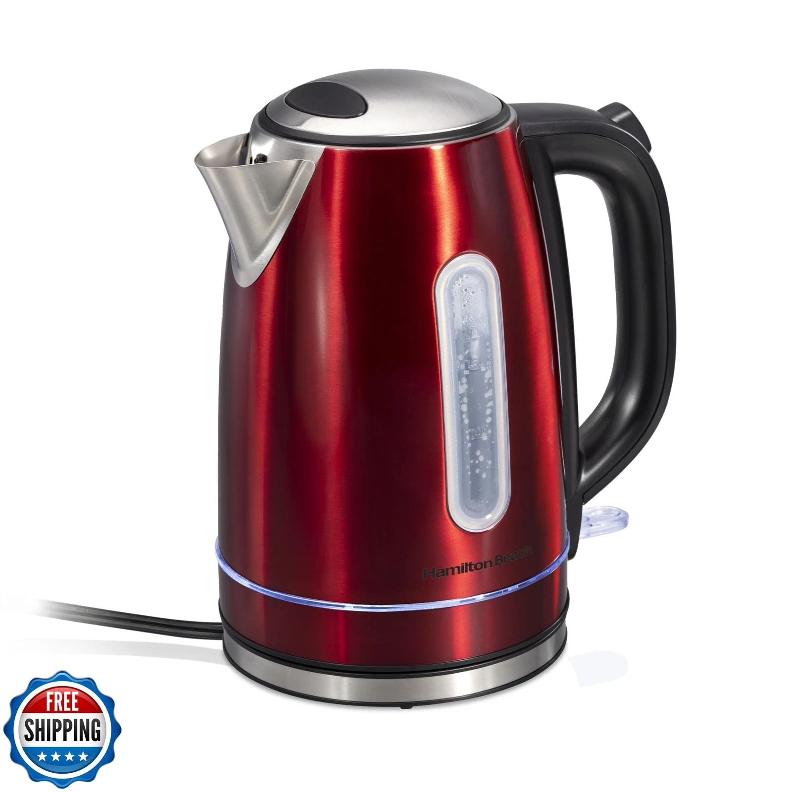 Hamilton Beach Electric Tea Kettle, Water Boiler and Heater, 1.7