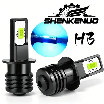 H3 LED Fog Light Bulb Conversion Kit Super Bright Canbus Super Blue High Power