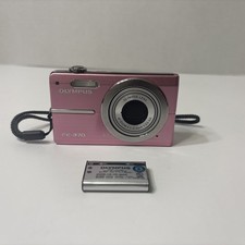 Olympus FE-370 Pink Digital Camera 8MP 5x Zoom Image W/ Battery NO CHARGER