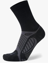 Lightweight Balega Crew Running Socks in Black/Gray Heather XL