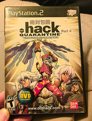 .Hack/Quarantine Part 4 PS2 NTSC-U/C  w/ Manual/Post Card Attached & Anime DVD