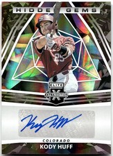 2022 Panini Elite Extra Edition #HG-KH Kody Huff Hidden Gems Signatures Black