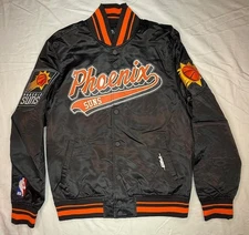 Phoenix Suns NBA Satin Bomber Jacket Black Pro Standard Men’s L -NWT - FLAW READ