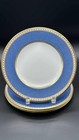 Wedgwood England W2376 Blue Gold 8" Salad Plates Set of 4 Bone China