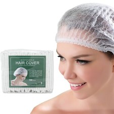 Disposable Bouffant Hair Caps 100 Ct   Facial Elastic Spa Salon Medical AH1050x1