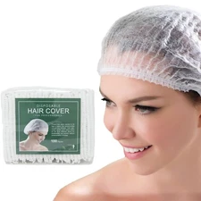 Disposable Bouffant Hair Caps 100 Ct – Facial Elastic Spa Salon Medical AH1050x1
