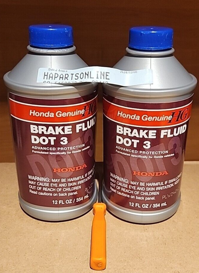 Honda Genuine Oem Brake Fluid Dot 3 Sealed 12oz New