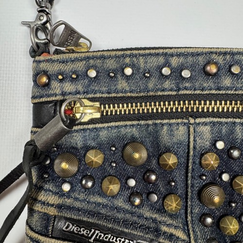DIESEL INDUSTRY METAL STRASS RARE DENIM Y2K SMALL BAG VINTAGE DAMEN - Bild 9 von 24