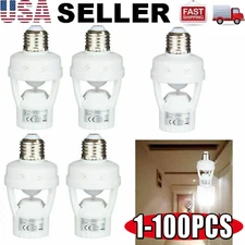 Infrared PIR Motion Sensor E27 LED Light Lamp Bulb Holder Socket Switch 110/220V
