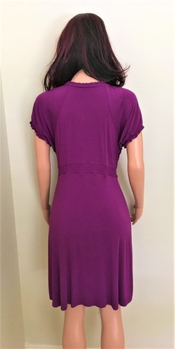 Daisy Fuentes Peasant Sleeve Dress-Elastic Waist-Flounce Skirt- Size Large - Picture 9 of 14