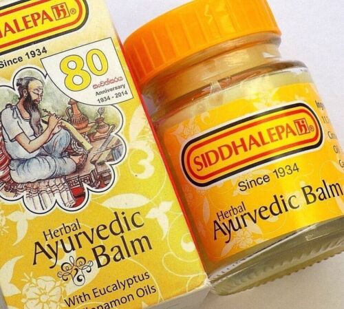 SIDDHALEPA HERBAL AYURVEDIC BALM / Relieve aches , pains 50g Headaches Colds Flu - Picture 1 of 5