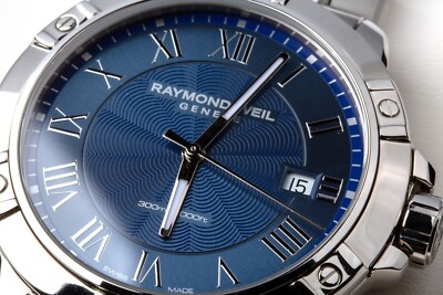 Raymond Weil Geneve Automatic Steel Blue Date Mens Watch 8160-ST-00508-NEW