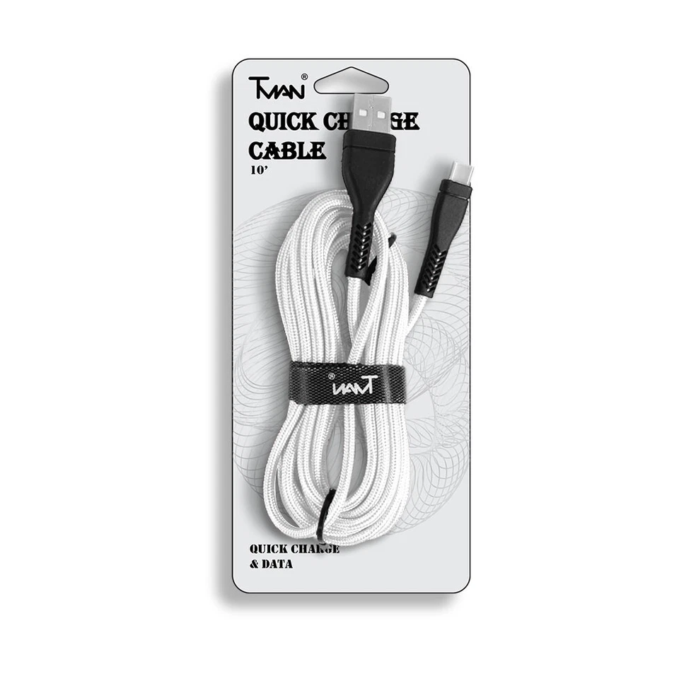 10ft Long USB Cord Cable for Sonim XP3plus 5G - Image 2 of 3