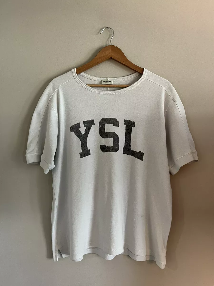 Yves SAINT LAURENT Polo Shirt S YSL Embroidered Golf Tee 