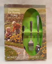 Oneida 3 Piece Baby Set Community Stainless 1 Fork 2 Spoons NIP