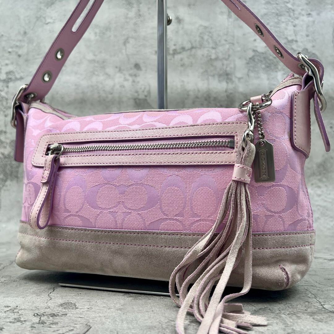 バッグ Coach Soho Signature Shoulder Bag Pink Coach Pink Soho Shoulder Bag – Rediscover Vintage