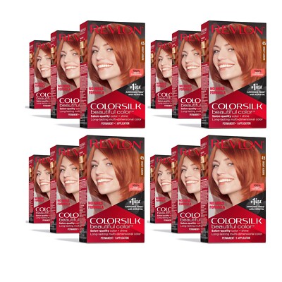 Revlon Color Silk with Bond Repair Complex, #45 Bright Auburn (Pack of 12)