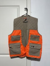 Vtg Men  s Winchester Hunting Vest Orange Shotgun Cabelas Outdoorsmen Nice Clean