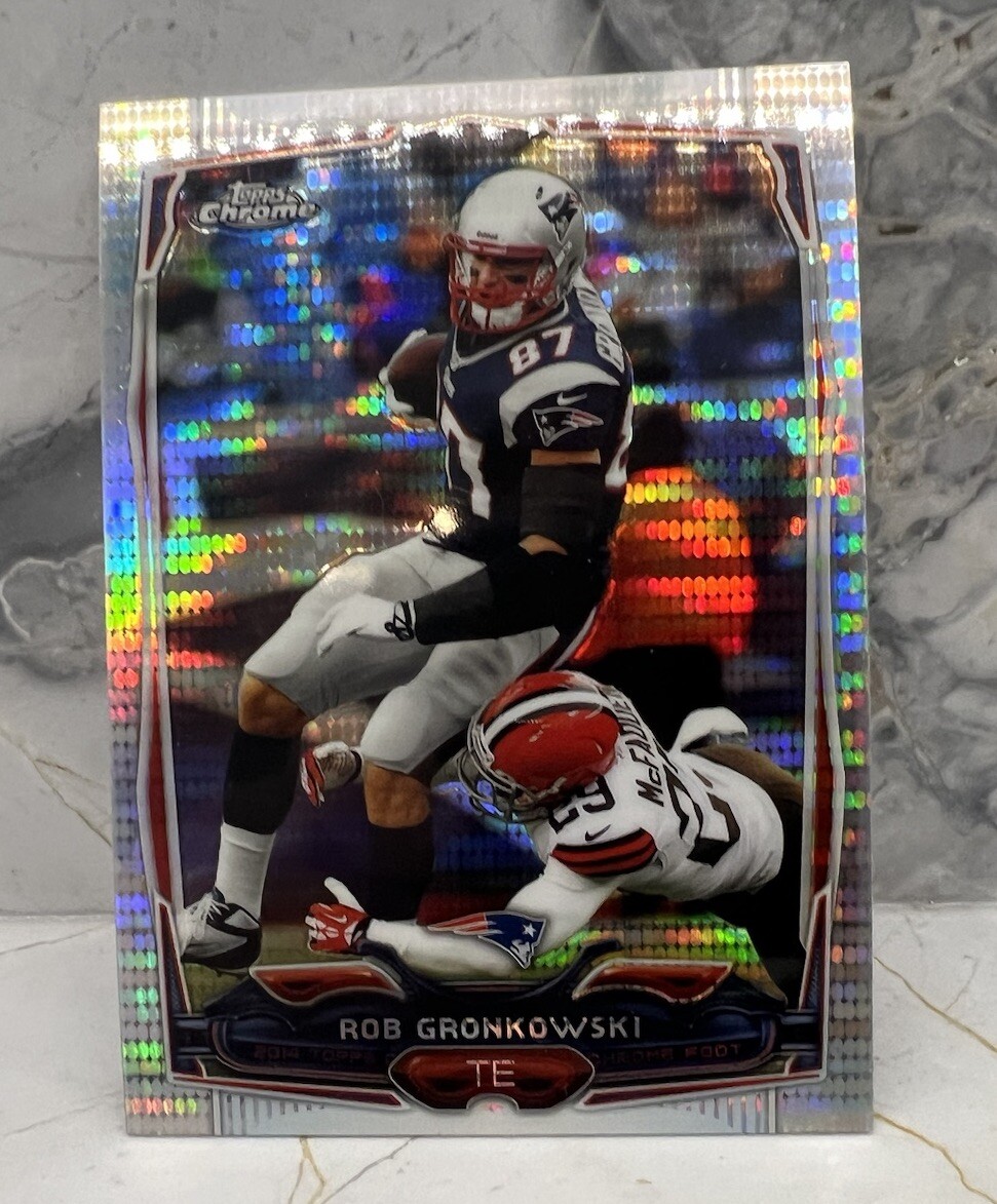 2014 Topps Chrome Rob Gronkowski Blue Jersey SILVER PULSAR #82 Patriots