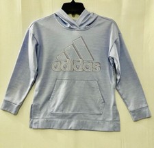 Adidas Violet Tone Heather Hoodie Purple Kids Size M 10-12 EUC