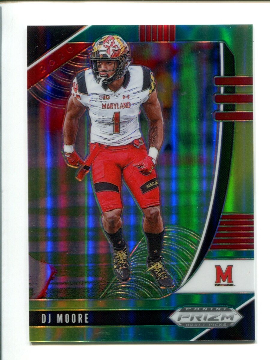 2020 Panini Prizm Draft /249 Green and Yellow Prizm #39 DJ Moore ...