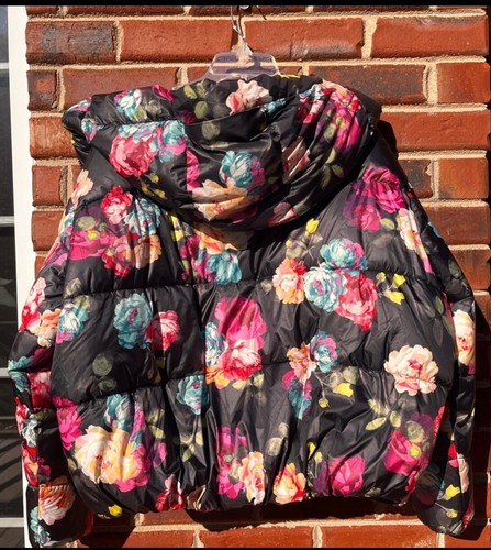 Calvin Klein jeans Hooded Puffer Jacket floral design Xl NEW - Picture 5 of 10