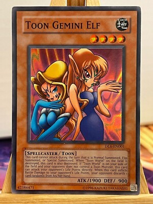 Toon Elf Twins DL6-EN001 Super Rare English EX YUGIOH