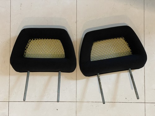 JDM YELLOW RECARO HEAD RESTS FISH NET GREAT GENUINE ORIGINAL FROM RECARO RARE