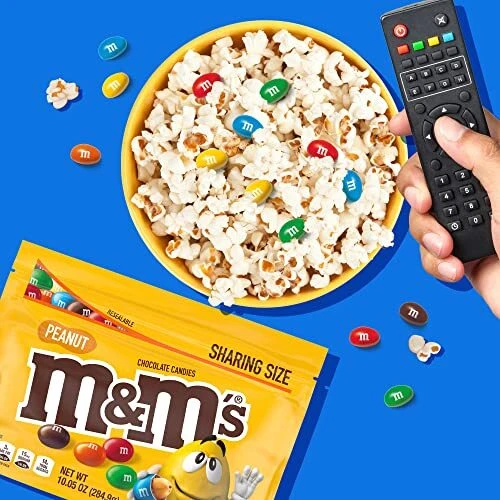 M&M'S Peanut Milk Chocolate, Sharing Size, 10.05 oz Resealable Bag - Picture 5 of 8