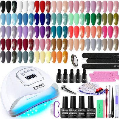 Gel Nail Polish Kit with U V Light 32 Colors Gel Polish Nail Kit Soak off Gel Na