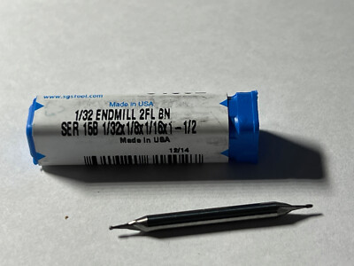 SGS 31502 1/32 double ended ball end mill new in box