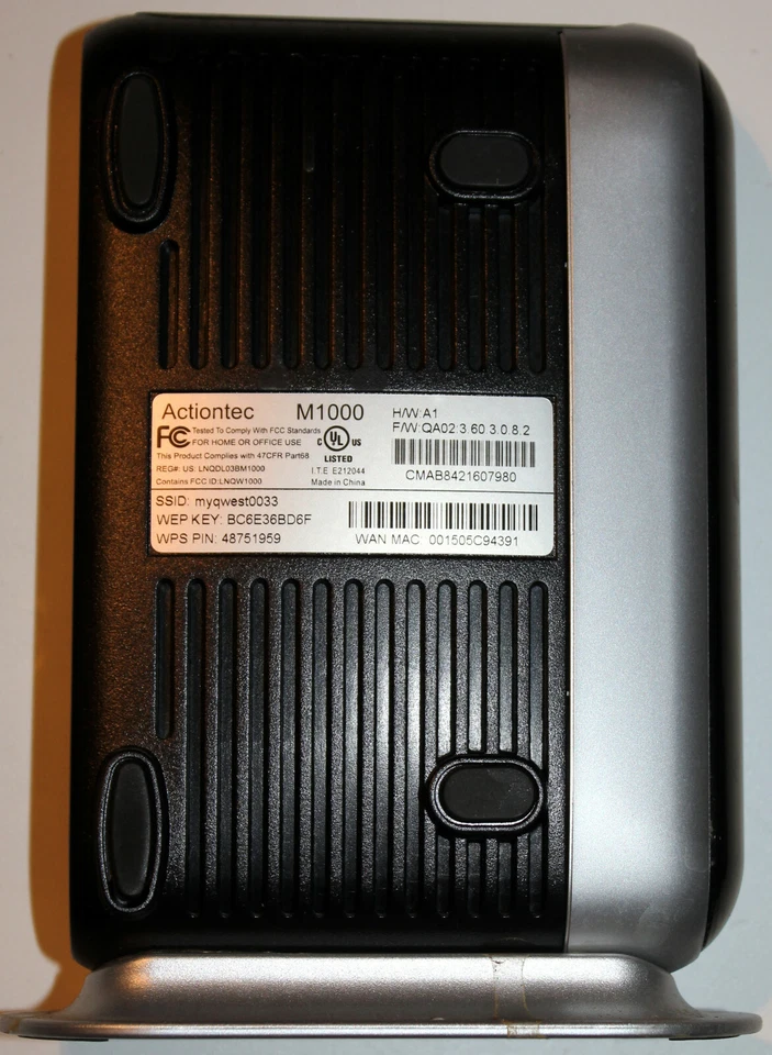 ACTIONTEC M1000 DSL Modem and power supply - Image 2 of 4
