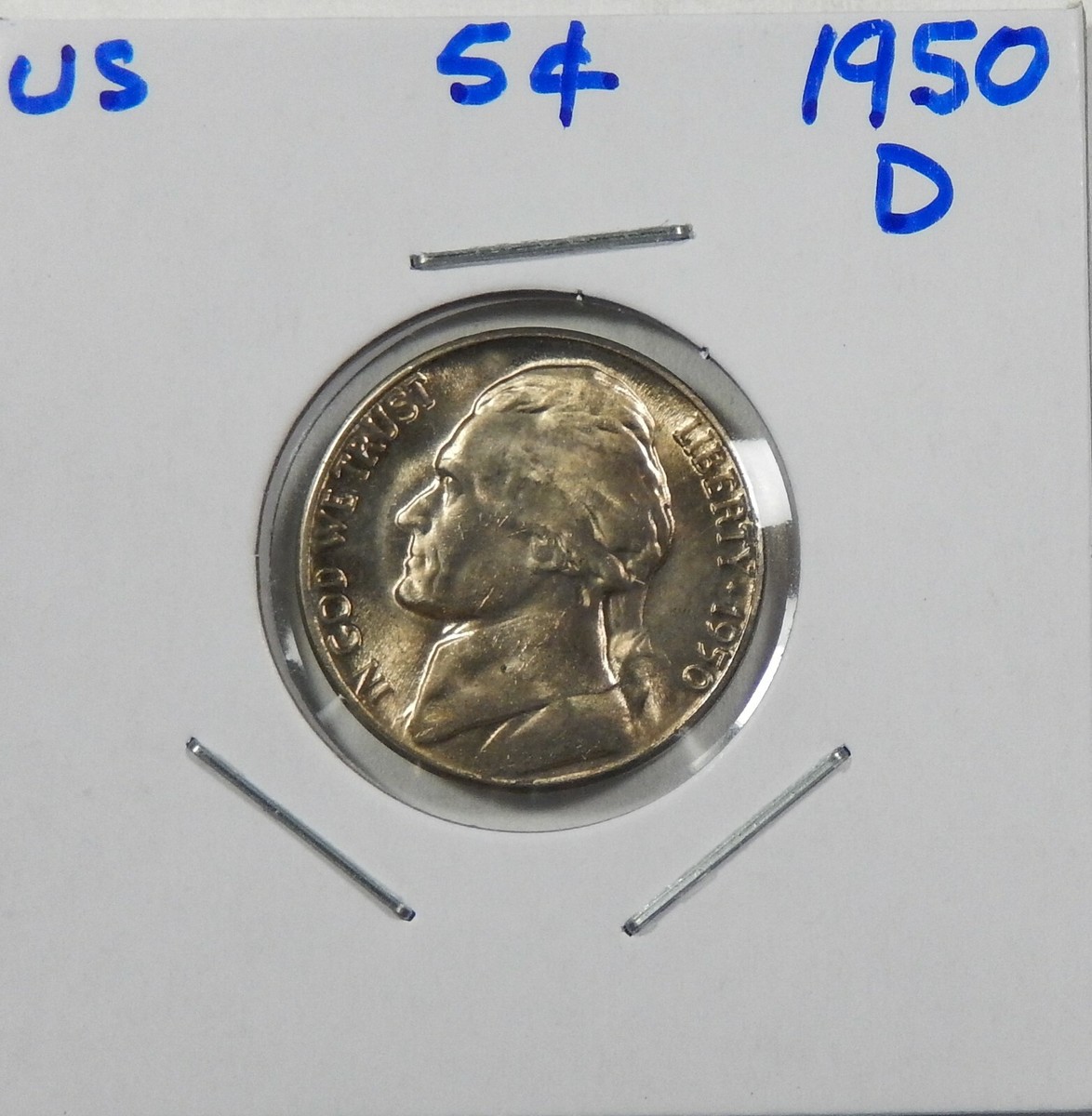 1950-D Jefferson Nickel Uncirculated Key Date | eBay