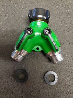 Morvat Heavy Duty Brass Two-Way Garden Hose Connector Tap Splitter NEW